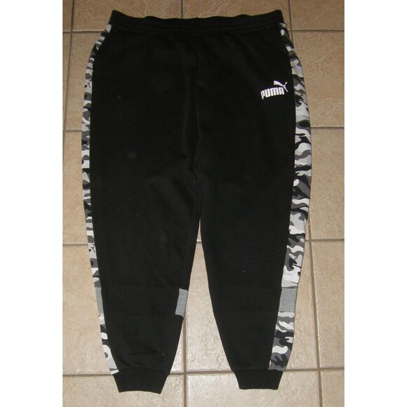 Big Mens Sz 3XL Tall Elastic Waist Athletic Jogger Logo Sweat Pants Pockets PUMA - Picture 5 of 7